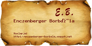 Enczenberger Borbála névjegykártya